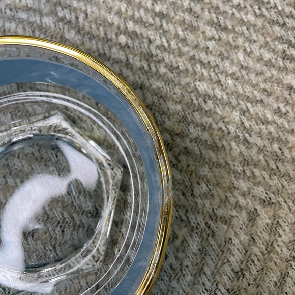 Wedgwood Jasperware Glass Bowls Blue Hollywood Helenic Jeanette Set - Picture 5 of 6